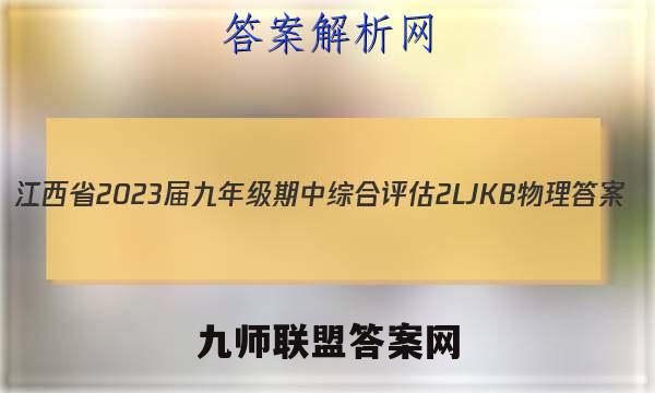 江西省2023届九年级期中综合评估 2L JKB物理答案