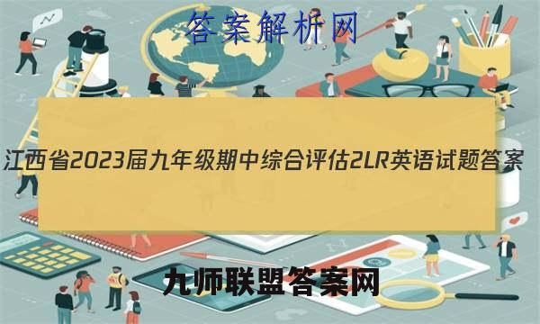江西省2023届九年级期中综合评估 2L R英语试题答案