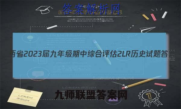 陕西省2023届九年级期中综合评估 2L R历史试题答案