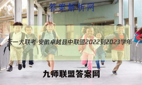 天一大联考·安徽卓越县中联盟 2022-2023学年(上)高二年级阶段性测试(期中)物理答案