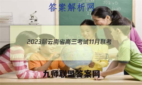 2023届云南省高三考试11月联考(905C·YN)文科综合试题答案