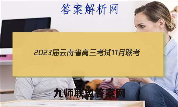 2023届云南省高三考试11月联考(905C·YN)语文试题答案