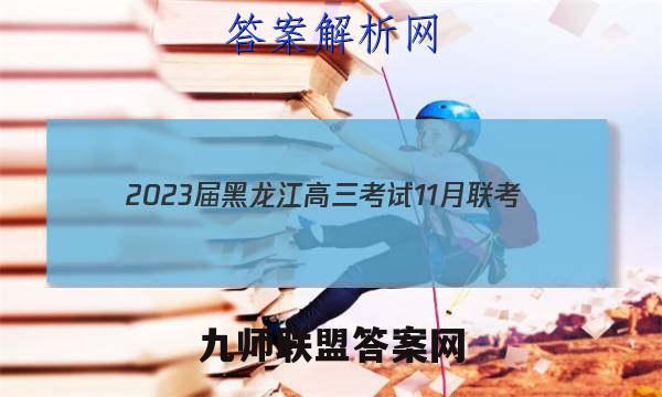 2023届黑龙江高三考试11月联考(904C·HLJ)政治答案