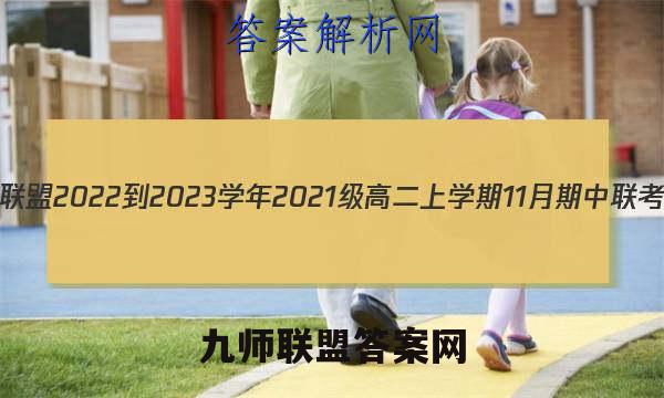 1号卷·A10联盟2022-2023学年2021级高二上学期11月期中联考英语答案