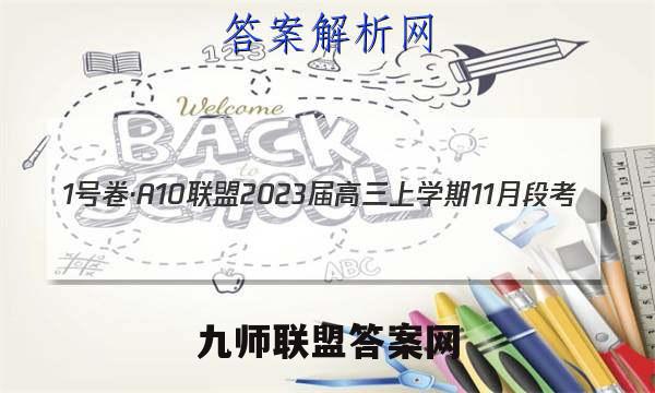 1号卷·A10联盟2023届高三上学期11月段考(江西11.24)文科数学答案