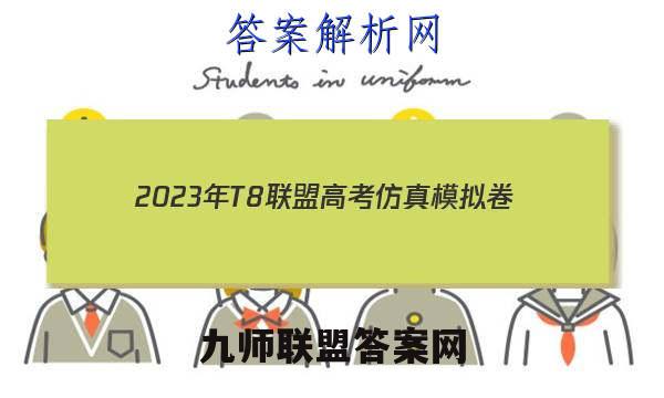 2023年T8联盟高考仿真模拟卷(二)2地理试题答案