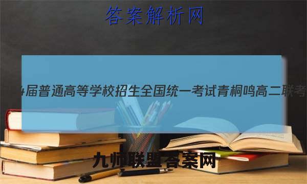 20232024届普通高等学校招生全国统一考试 青桐鸣高二联考(11月)政治答案