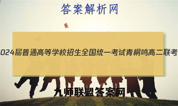 20232024届普通高等学校招生全国统一考试 青桐鸣高二联考(11月)化学答案