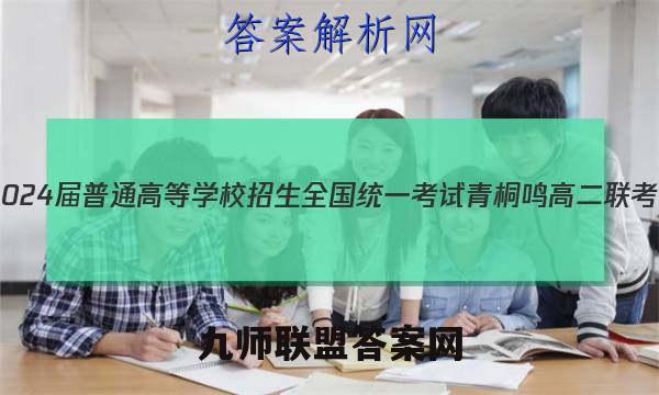 20232024届普通高等学校招生全国统一考试 青桐鸣高二联考(11月)历史试题答案