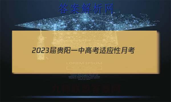 2023届贵阳一中高考适应性月考(三)3文科数学试题答案