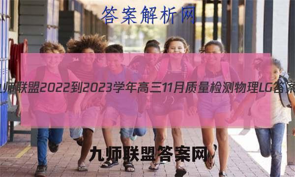 九师联盟 2022-2023学年高三11月质量检测物理LG答案