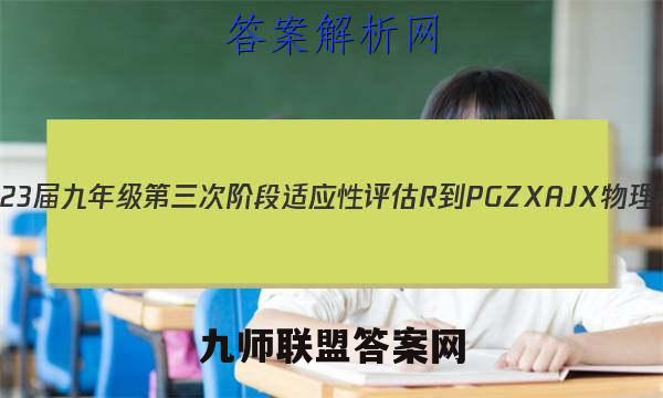 江西省2023届九年级第三次阶段适应性评估 R-PGZX A JX物理试题答案