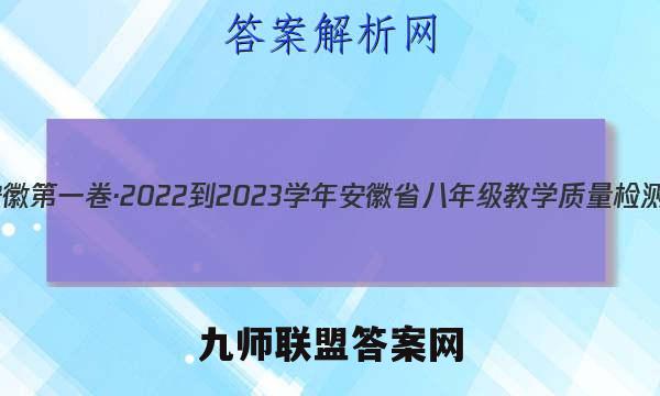 安徽第一卷·2022-2023学年安徽省八年级教学质量检测(三)3地理(人教版)试题答案