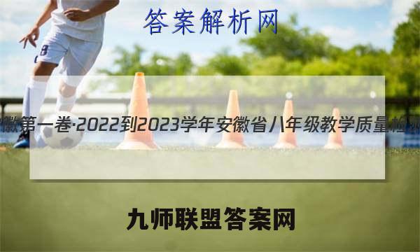 安徽第一卷·2022-2023学年安徽省八年级教学质量检测(三)3物理(沪科版)试题答案