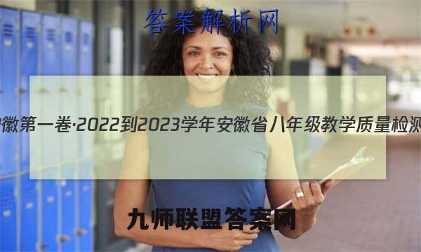 安徽第一卷·2022-2023学年安徽省八年级教学质量检测(三)3物理(人教版)试题答案