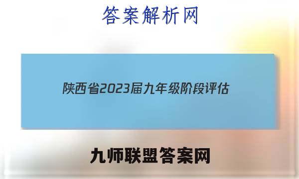 陕西省2023届九年级阶段评估(二) 3L R道德与法治试题答案