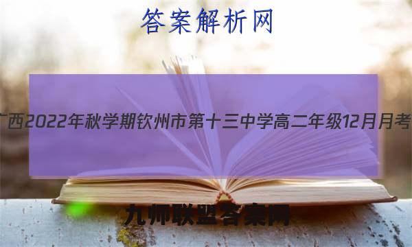 广西2022年秋学期钦州市第十三中学高二年级12月月考(23263B)英语试卷答案(更新中)