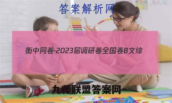 衡中同卷·2023届调研卷 全国卷B 文综(四)4化学试卷答案(更新中)
