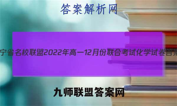 辽宁省名校联盟2022年高一12月份联合考试化学试卷答案(更新中)