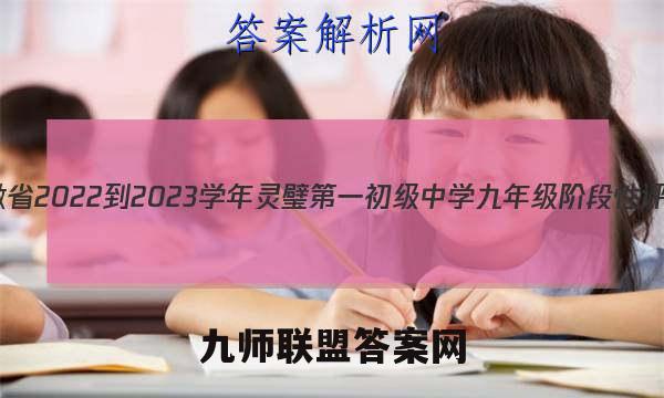 安徽省2022-2023学年灵璧第一初级中学九年级阶段性评估(三)数学试卷答案(更新中)