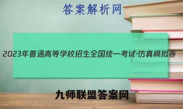 2023年普通高等学校招生全国统一考试·仿真模拟卷(四)4语文考卷答案