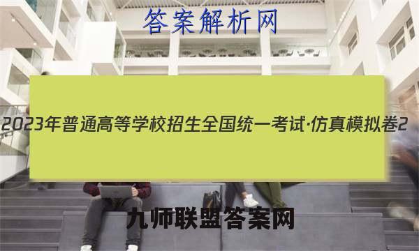 2023年普通高等学校招生全国统一考试·仿真模拟卷2(二)英语考卷答案