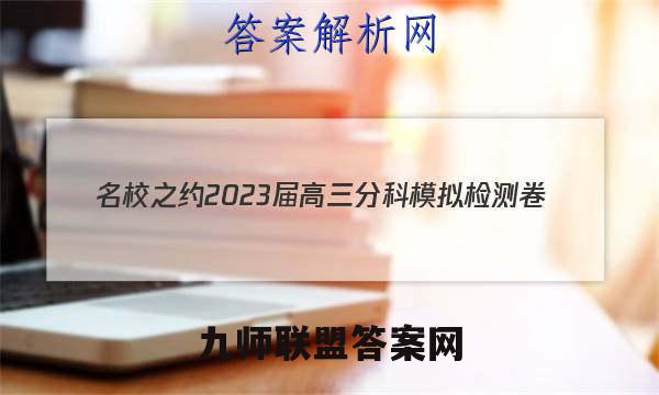 名校之约 2023届高三分科模拟检测卷(二)2语文 考卷答案