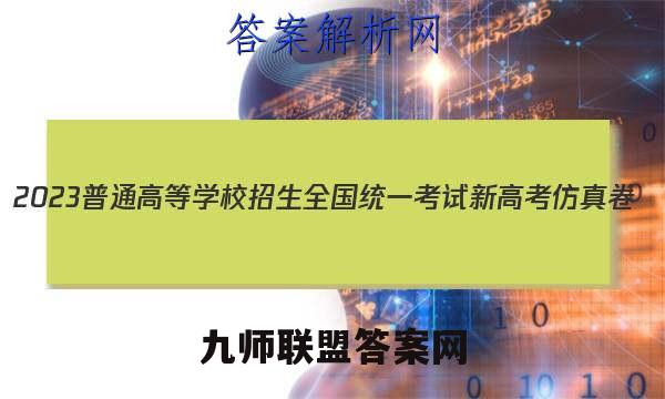 2023普通高等学校招生全国统一考试新高考仿真卷(二)2地理试卷 答案(更新中)