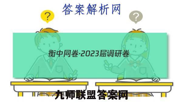 衡中同卷·2023届 调研卷 (新教材版A)(二)数学试卷 答案(更新中)