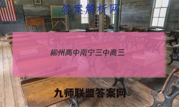 2023柳州高中南宁三中高三(12月)联考政治试卷 答案(更新中)