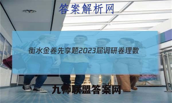 衡水金卷先享题 2023届调研卷 理数(全国乙卷B)(二)2答案试卷答案(更新中)