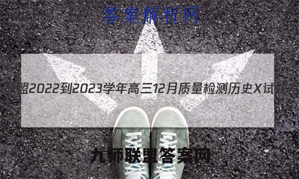 九师联盟 2022-2023学年高三12月质量检测历史X试题答案