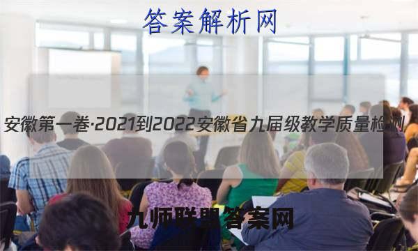 安徽第一卷·2021-2022安徽省九届级教学质量检测(四)化学试题答案