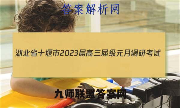 湖北省十堰市2023届高三届级元月调研考试(23-174C)政治试题答案