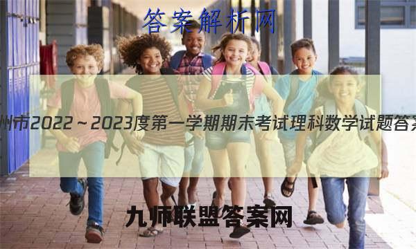 赣州市2022～2023度第一学期期末考试理科数学试题答案