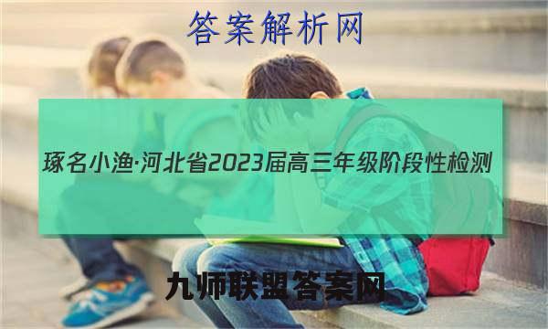 琢名小渔·河北省2023届高三年级阶段性检测(二)2物理答案