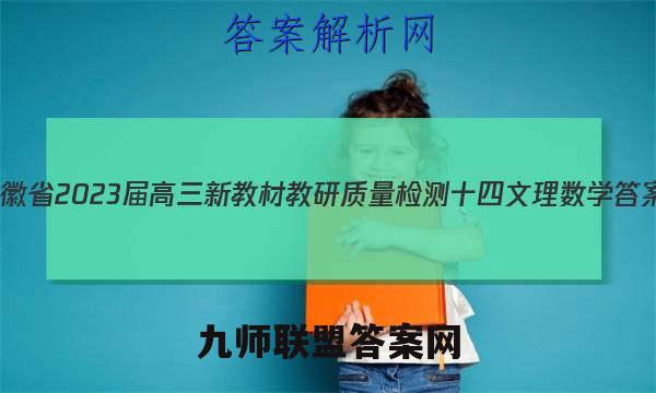 安徽省2023届高三新教材教研质量检测十四文理 数学答案