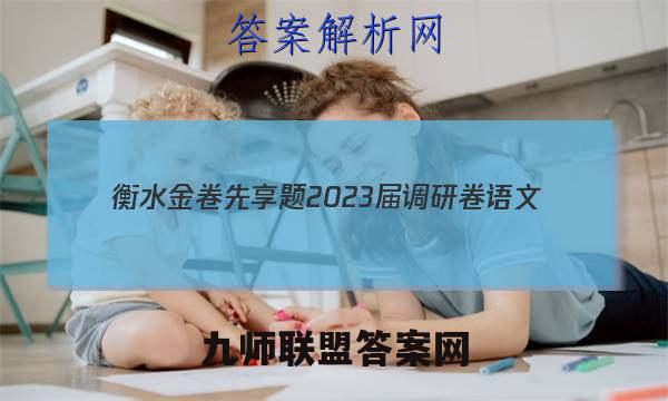 衡水金卷先享题 2023届调研卷 语文(新高考)(三)3试题答案