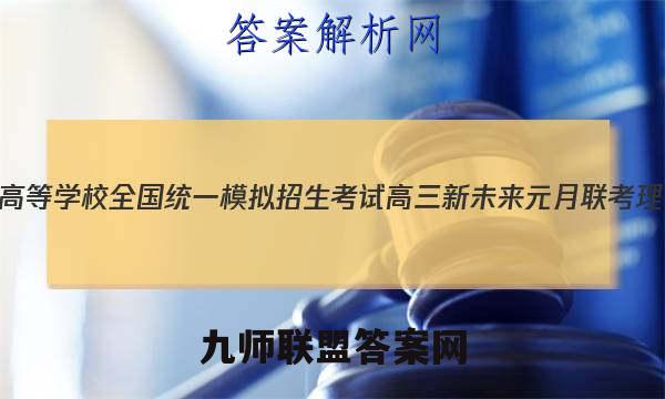 2023年普通高等学校全国统一模拟招生考试 高三新未来元月联考理科数学答案