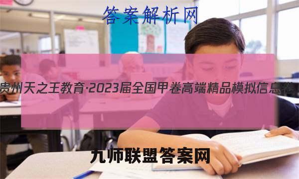 贵州天之王教育·2023届全国甲卷高端精品模拟信息卷(四)理数试题答案